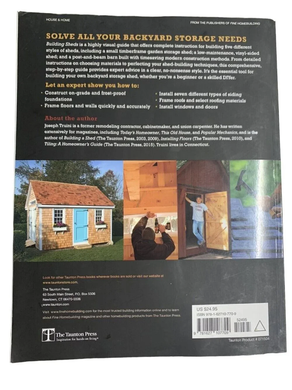 Black & Decker Building Sheds Joseph Truini DIY Carpentry Paperback Home Plans